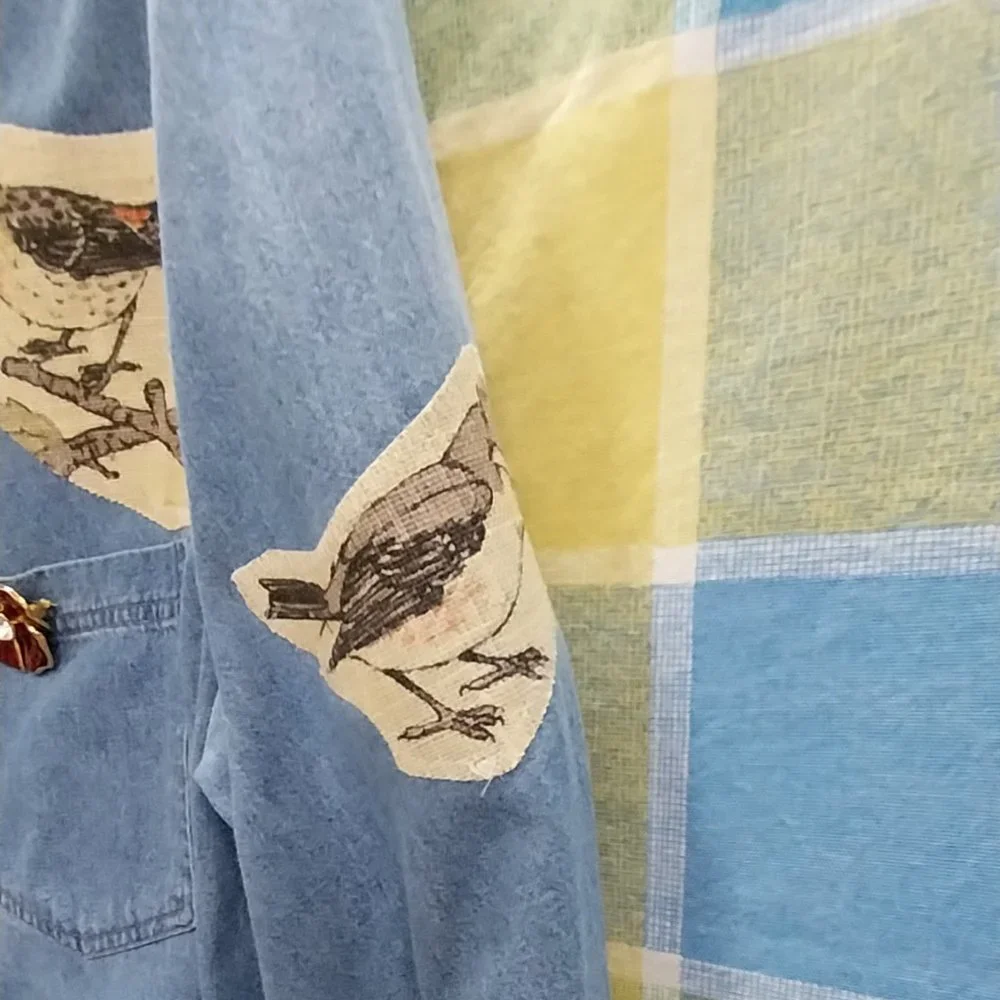 2764 Size XL Express Jeans Upcycled Jean Tunic - Picture 5 of 8